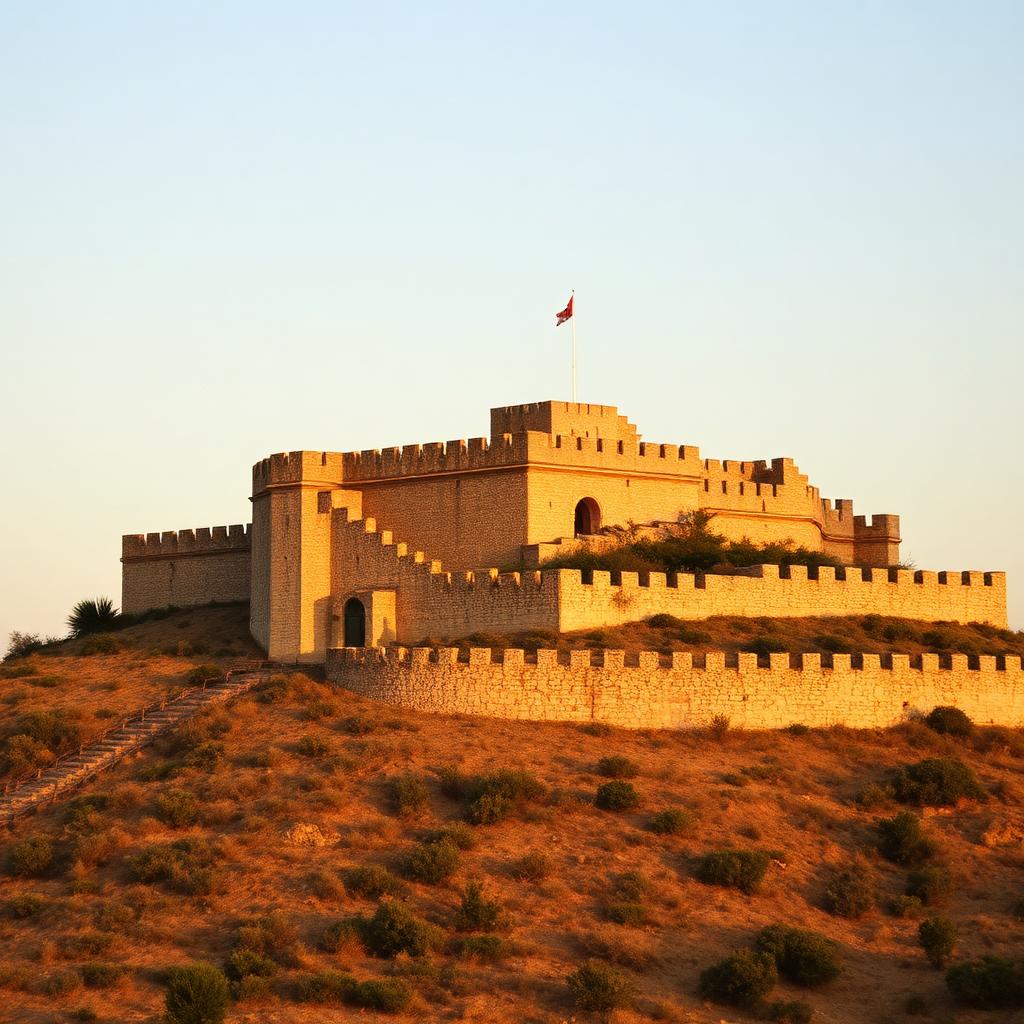 Gaziantep citadel at golden hour